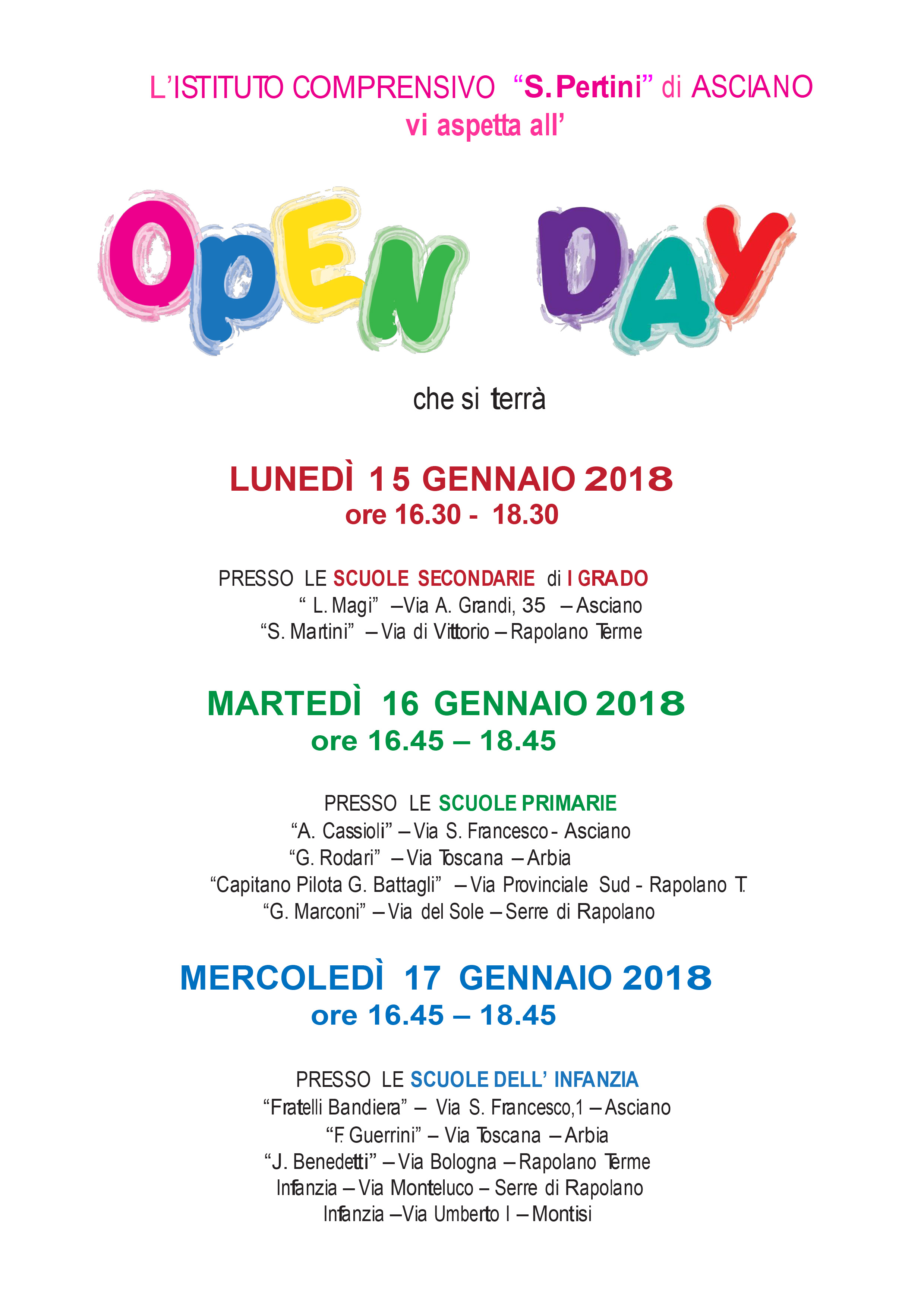 open day 2018